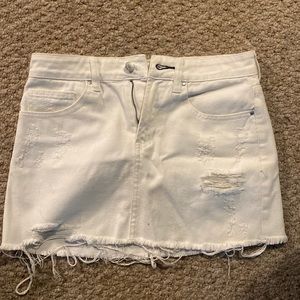 Pacsun White Jean Skirt